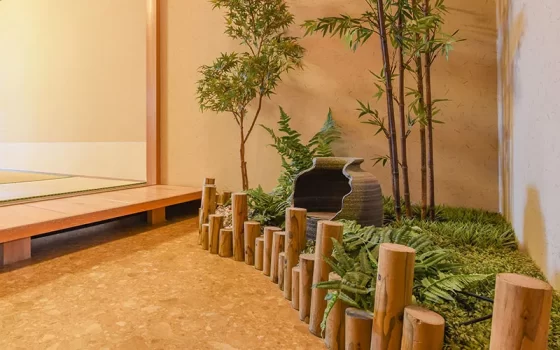 温泉掛け流しの100％天然温泉が楽しめる和室